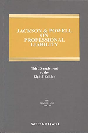 Imagen del vendedor de Jackson & Powell on Professional Liability (3rd Supplement) a la venta por WeBuyBooks
