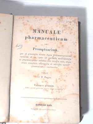 Manuale pharmaceuticum seu Promptuarium. Volumen primum