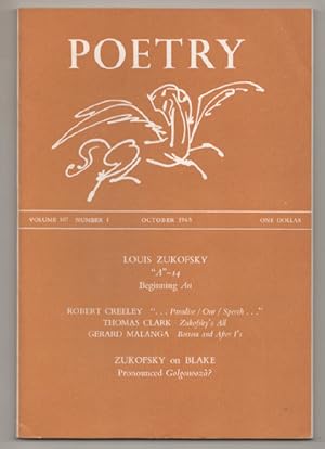 Seller image for Poetry Magazine, Vol. 107 Number 1, October 1965 for sale by Jeff Hirsch Books, ABAA