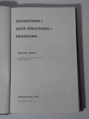 Immagine del venditore per Algorithms + Data structures = programs venduto da Celler Versandantiquariat