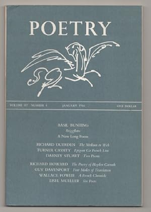 Seller image for Poetry Magazine, Volume 107, Number 4, January 1966 for sale by Jeff Hirsch Books, ABAA