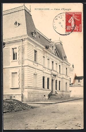 Carte postale Pithiviers, Caisse d`Epargne