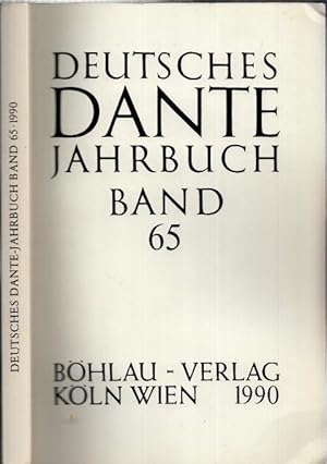 Bild des Verkufers fr Deutsches Dante-Jahrbuch Band 65, 1990. zum Verkauf von Antiquariat Carl Wegner