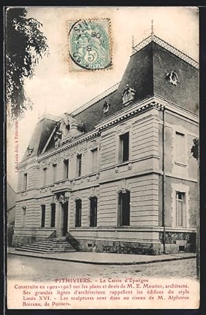 Carte postale Pithiviers, La Caisse d`Épargne