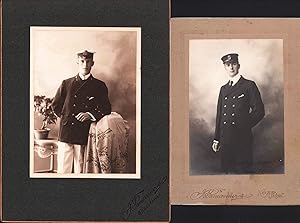 Two Studio Portraits of Young Naval Officers.