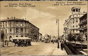 Ansichtskarte / Postkarte Warszawa Warschau Polen, Hotel-Europa, Krakauer Vorstadt
