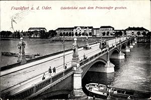 Ansichtskarte / Postkarte Frankfurt an der Oder, Oderbrücke, Prinzenufer