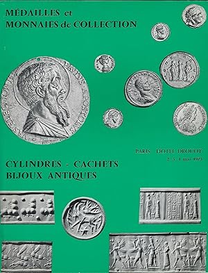 Bild des Verkufers fr Mdailles et monnaies de collection. Cylindres-cachets. Bijoux antiques. Paris, Htel Drouot, 2-4 mai 1973 zum Verkauf von Librairie Archaion