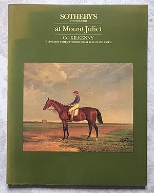 Selected Contents from Mount Juliet Co. Kilkenny, Ireland. By direction of Major V. McCalmont and...