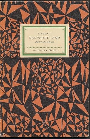 Bild des Verkufers fr Das wste Land. Englisch und deutsch. bertragen von Ernst Robert Curtius. zum Verkauf von Ballon & Wurm GbR - Antiquariat