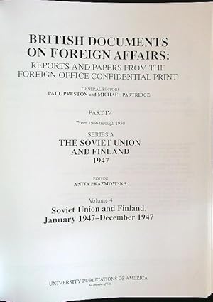Seller image for British documents on foreign affairs. Part IV - Series A - Volume 4 for sale by Librodifaccia