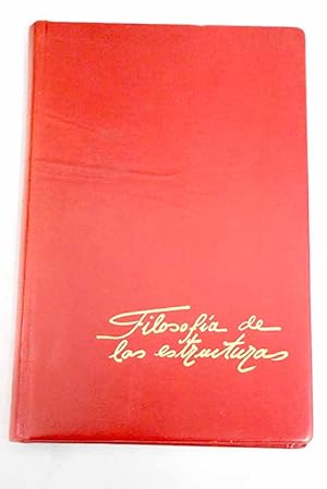 Seller image for Filosofia de las estructuras for sale by Alcan Libros