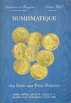 Seller image for Vente aux enchres. Numismatique, Paris, Htel Drouot, 17 juin 1998 for sale by Librairie Archaion