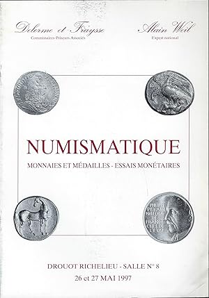 Seller image for Vente aux enchres. Numismatique, Paris, Htel Drouot, 26-27 mai 1997 for sale by Librairie Archaion