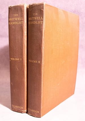 Seller image for The Britwell Handlist; or, Short-Title Catalogue of the Principal Volumes from the Time of Caxton to the Year 1800 Formerly in the Library of Britwell Court, Buckinghamshire. [ 2 vols, complete set ] for sale by Stephen Butler Rare Books & Manuscripts