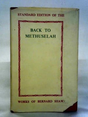 Bild des Verkufers fr Back To Methuselah: A Metabiological Pentateuch zum Verkauf von World of Rare Books