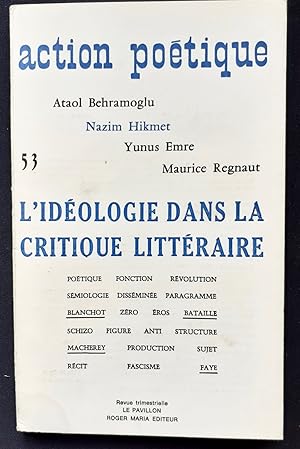 Immagine del venditore per Action potique n53, juin 1973. venduto da Le Livre  Venir