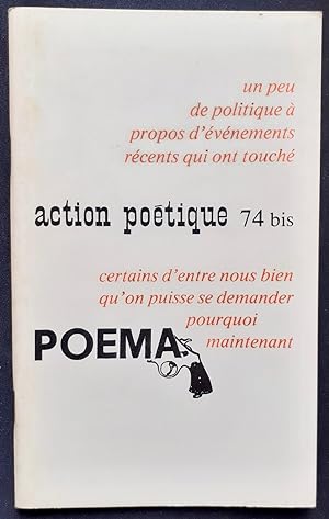 Imagen del vendedor de Action potique n74 bis, septembre 1978 - a la venta por Le Livre  Venir