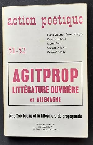 Immagine del venditore per Action potique n51-52, troisime trimestre 1972 : Agitprop : littrature ouvrire en Allemagne - venduto da Le Livre  Venir