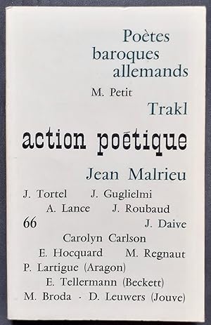 Immagine del venditore per Action potique n66, juin 1976. venduto da Le Livre  Venir