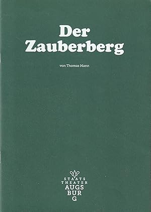 Bild des Verkufers fr Programmheft Thomas Mann DER ZAUBERBERG Premiere 18. September 2021 Spielzeit 2021 / 22 Nr. 2 zum Verkauf von Programmhefte24 Schauspiel und Musiktheater der letzten 150 Jahre