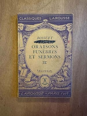 Image du vendeur pour Oraisons funbres et sermons 2 mis en vente par Dmons et Merveilles