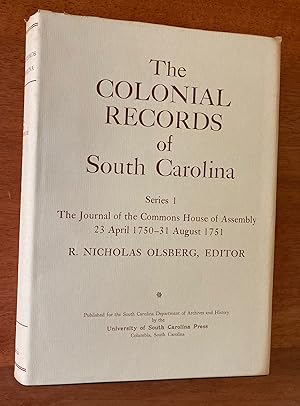 Seller image for The Journal of the Commons House of Assembly April 23, 1750 - August 31, 1751 (The Colonial Records of South Carolina, Series I) for sale by M.S.  Books