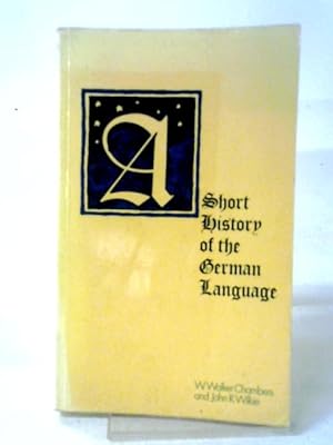 Seller image for A Short History of the German Language for sale by World of Rare Books