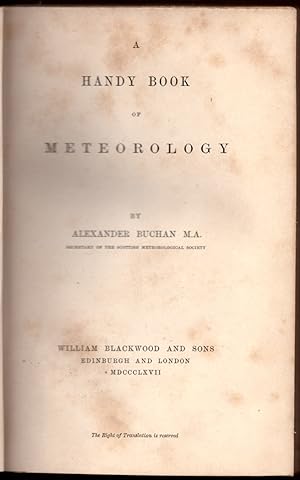 Seller image for A Handy Book of Meteorology for sale by Craig Olson Books, ABAA/ILAB