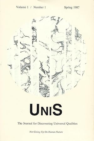 Seller image for UNIS: The Journal for Discovering Universal Qualities Volume 1 Number 1 Spring1987] for sale by Warren Hahn