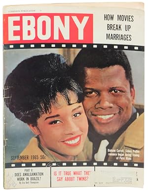 Ebony Magazine September, 1965 Diahann Carroll Sidney Poitier Cover