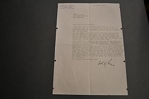 Maschinenschriftlicher Brief des Schriftstellers und Georg-Büchner-Preisträgers Hans Erich Nossac...