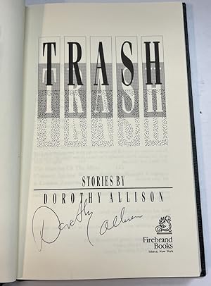 Bild des Verkufers fr Trash, Stories by Dorothy Allison. *Signed* zum Verkauf von Once Read Books