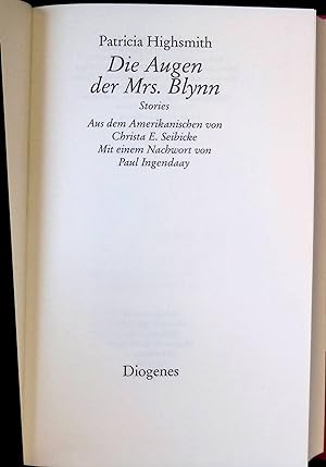 Immagine del venditore per Die Augen der Mrs. Blynn : Stories. venduto da books4less (Versandantiquariat Petra Gros GmbH & Co. KG)