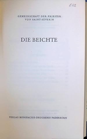 Imagen del vendedor de Die Beichte. a la venta por books4less (Versandantiquariat Petra Gros GmbH & Co. KG)