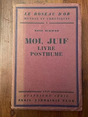 Image du vendeur pour Moi, juif, Livre posthume mis en vente par Librairie des Possibles