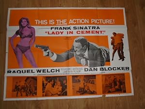 Seller image for Original Vintage Quad Poster Lady in Cement Starring Frank Sinatra, Raquel Welch & Dan Blocker for sale by Dublin Bookbrowsers