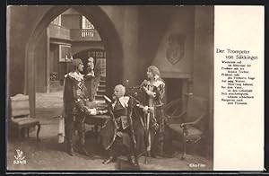 Bild des Verkufers fr Ansichtskarte Der Trompeter von Skkingen, Wiederum sass im Rittersaal der Freiherr. zum Verkauf von Bartko-Reher