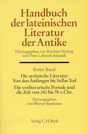 Bild des Verkufers fr Handbuch der Altertumswissenschaft, Bd.1, Handbuch der Lateinischen Literatur der Antike zum Verkauf von Studibuch