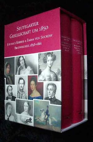 Stuttgarter Gesellschaft um 1850. Justinus Kerner und Emma von Suckow: Briefwechsel. 2 Bände im S...