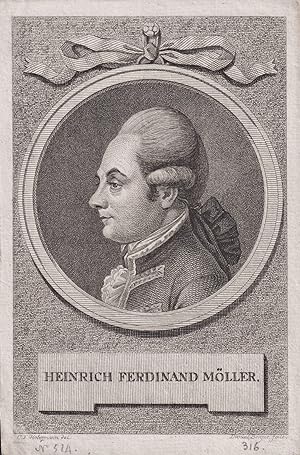 Bild des Verkufers fr Heinrich Ferdinand Mller" - Heinrich Ferdinand Mller (1745-1798) Schauspieler Schriftsteller Portrait zum Verkauf von Antiquariat Steffen Vlkel GmbH