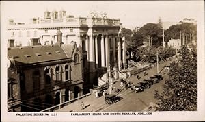 Ansichtskarte / Postkarte Adelaide Südaustralien, Parlamentsgebäude und Nordterrasse