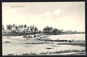 Ansichtskarte Badji bei Anecho, Strandpartie mit Booten
