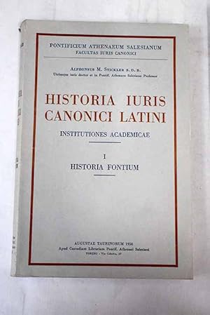 Seller image for Historia iuris canonici latini, I for sale by Alcan Libros