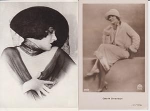 Seller image for Gloria Swanson. 2 Knstler-Postkarten. for sale by Fundus-Online GbR Borkert Schwarz Zerfa