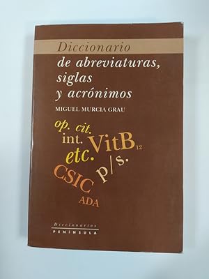 Seller image for Diccionario De Abreviaturas, Siglas Y Acrnimos. for sale by TraperaDeKlaus