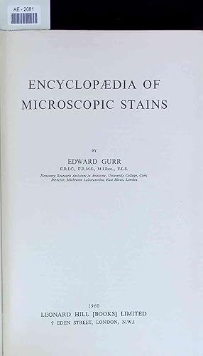 Image du vendeur pour Encyclopaedia of Microscopic Stains. mis en vente par Antiquariat Bookfarm