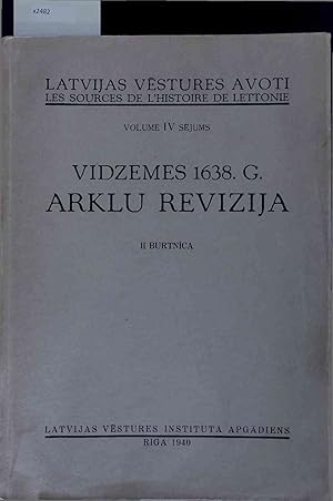 Image du vendeur pour Vidzemes 1638. Gada Arklu Revizija. II mis en vente par Antiquariat Bookfarm