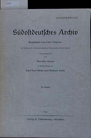 Image du vendeur pour Sdostdeutsches Archiv. mis en vente par Antiquariat Bookfarm