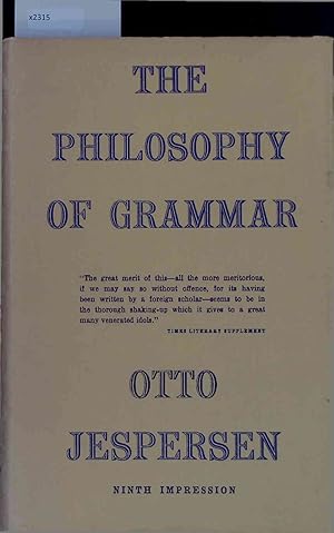 Immagine del venditore per The Philosophy of Grammar. venduto da Antiquariat Bookfarm